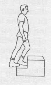 Drop heel towards floor and hold stretch for 30 seconds.