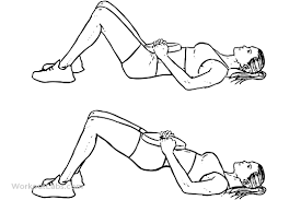 Lift hips off the floor using your buttock (glute) muscles not your low back or hamstrings. Repeat 10 times.